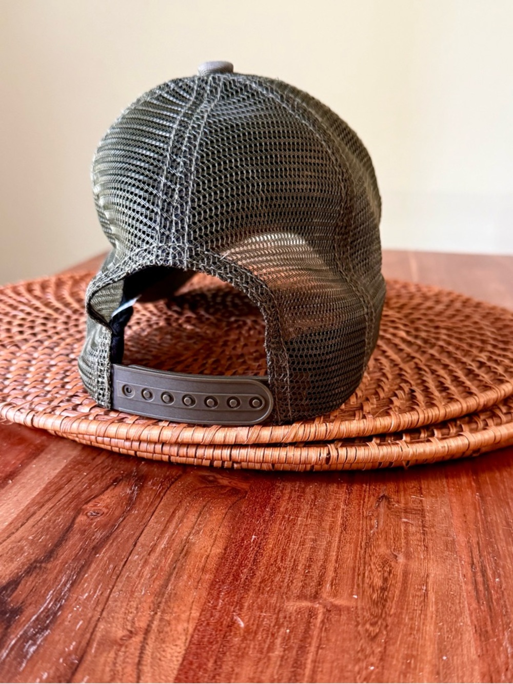 Remington Olive Green Mesh Trucker Snapback Hat Embroidered Logo Outdoor OSFA - Picture 2 of 5